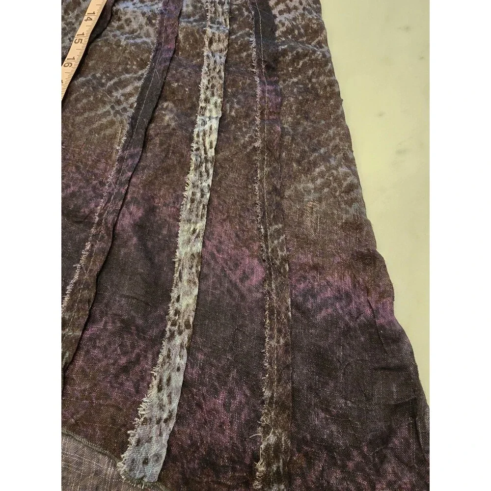 Rare Free People Asymetrical Animal Print Ruffle Tank Boho ASO Violet Harmon AHS